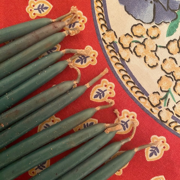 VTG I 12 Green Tiny Tapers I Taper Candles - Picture 5 of 8